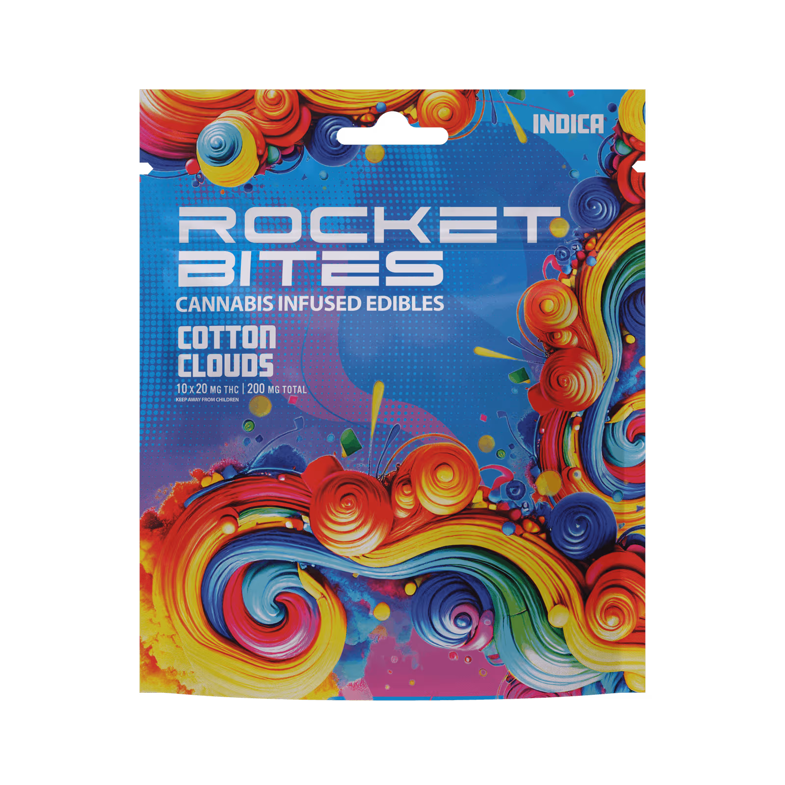 Photograph of product: Rocket Bites | Cotton Clouds | 200mg