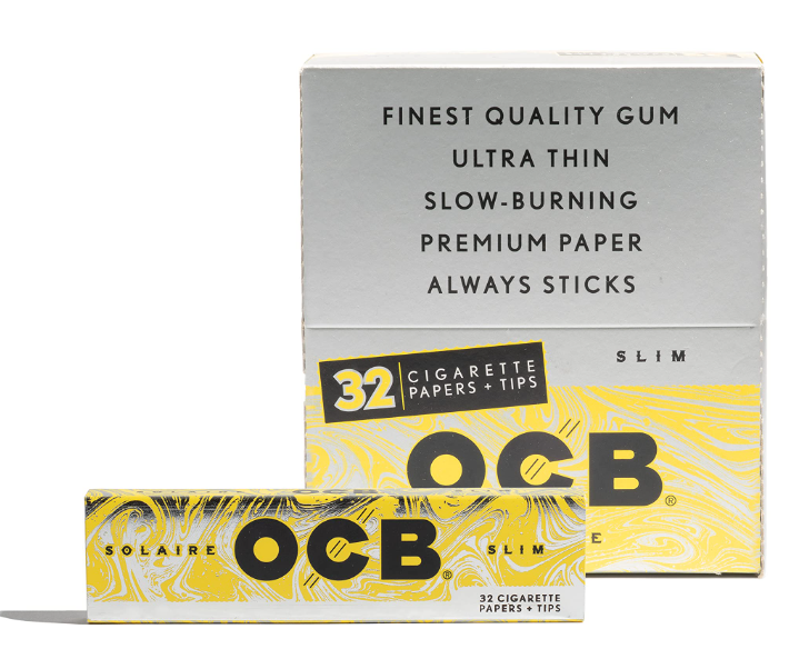 Photograph of product: OCB Rolling Papers Slim + Tips 32pk