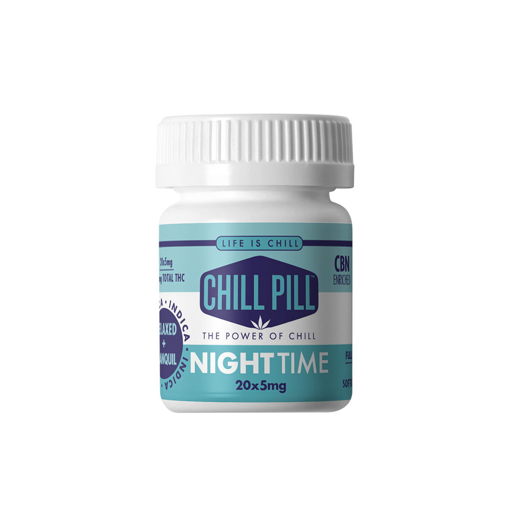 Photograph of product: Chill Pill Nighttime TH-oui Capsules 100mg (10x10mg) - Oui'd
