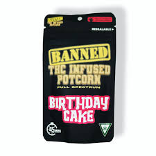 Photograph of product: Banned - Birthday Cake 200mg Potcorn