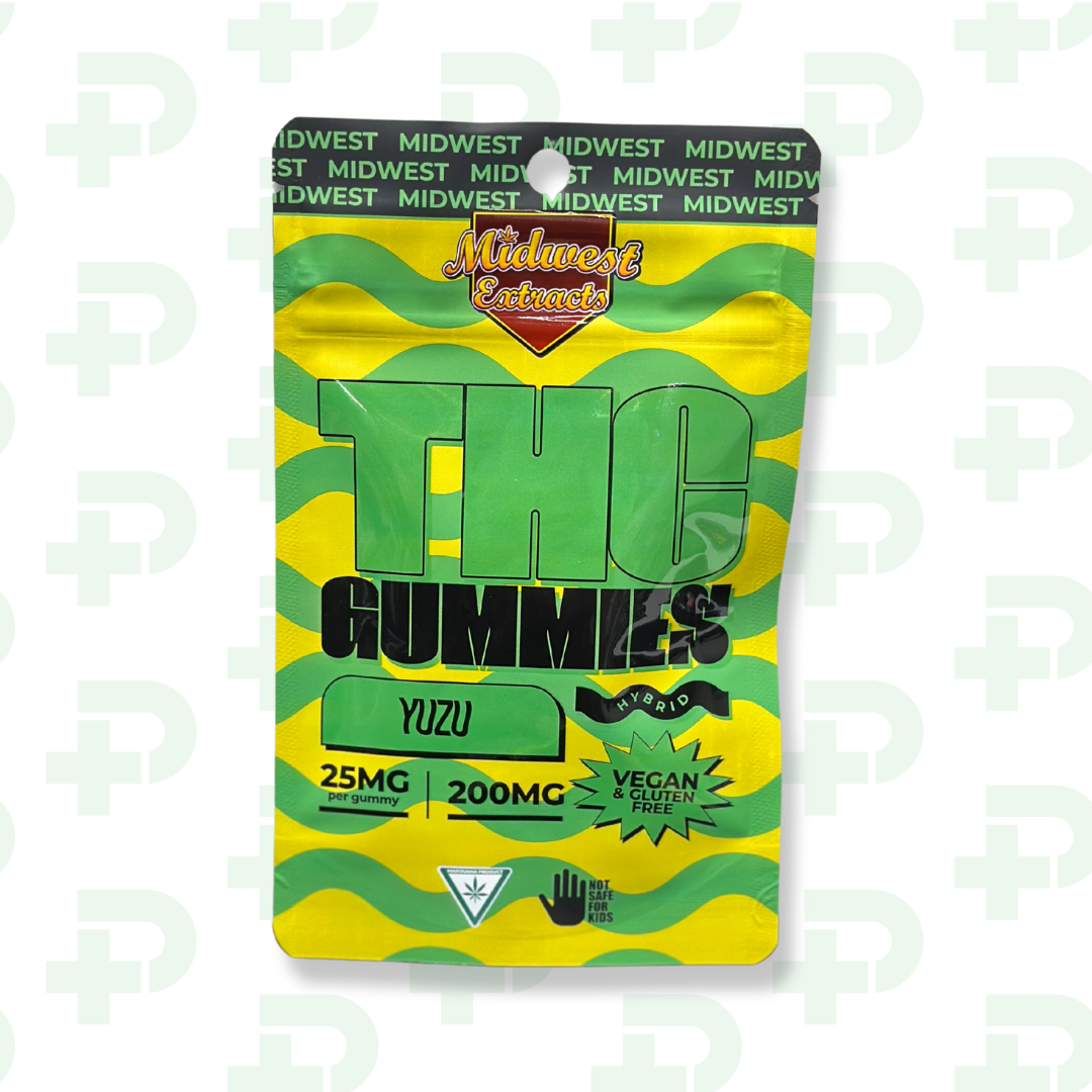 Photograph of product: Midwest Extracts 200mg Gummies - Hybrid - Yuzu