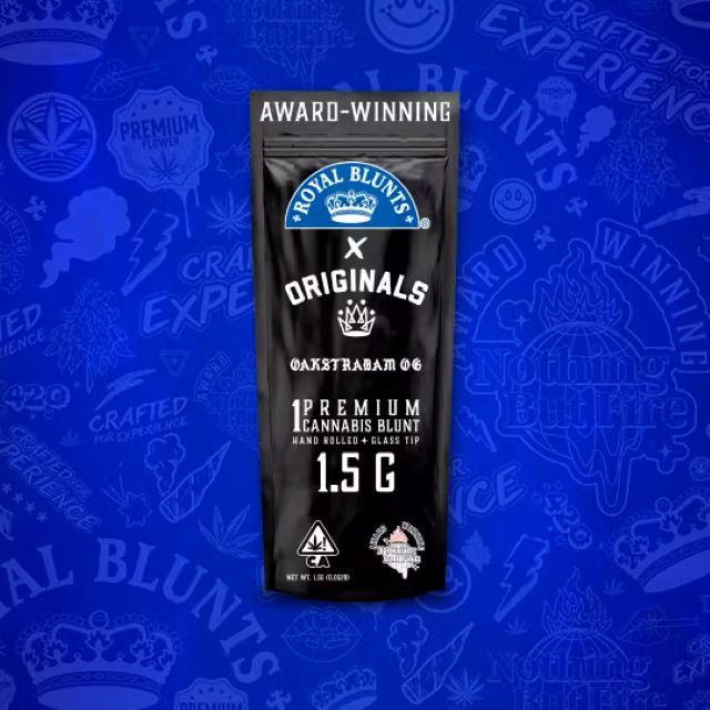 Photograph of product: ROYAL BLUNTS | ORIGINALS OAKSTRADAM - 1.5G PREROLL