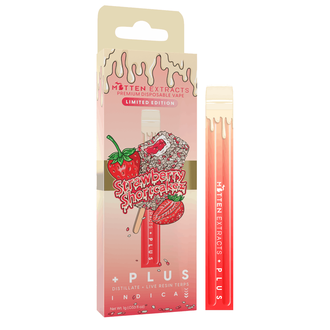 Photograph of product: MITTEN EXTRACTS | STRAWBERRY SHORTCAKEZ - PLUS DISPOSABLE Oui'd