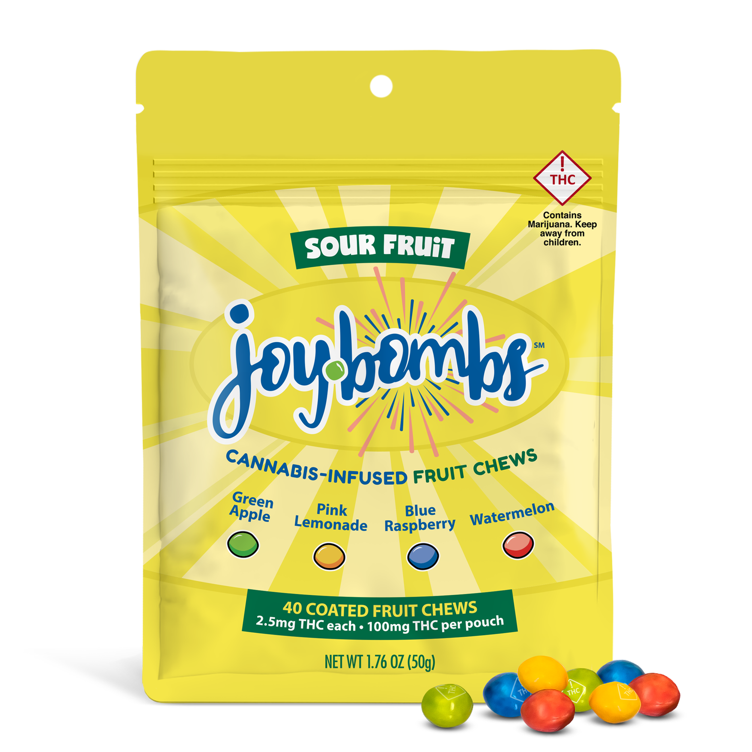 Photograph of product: JOY BOMBS | SOUR FRUIT | 100MG