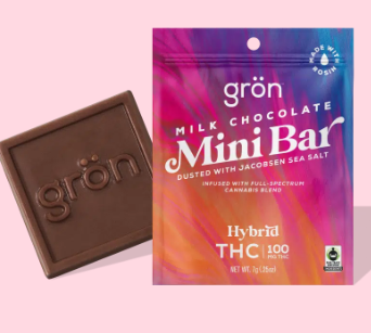 Photograph of product: E109 | Gron | Milk Chocolate Mini Bar | Hybrid | 100mg