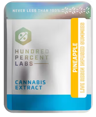 Photograph of product: Pineapple Live Resin Gummies 60mg- 6pk