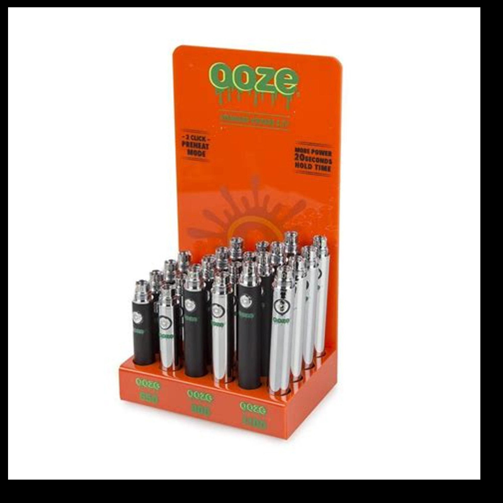 Photograph of product: Battery - OOZE Standard Vape Black and Chrome Colors