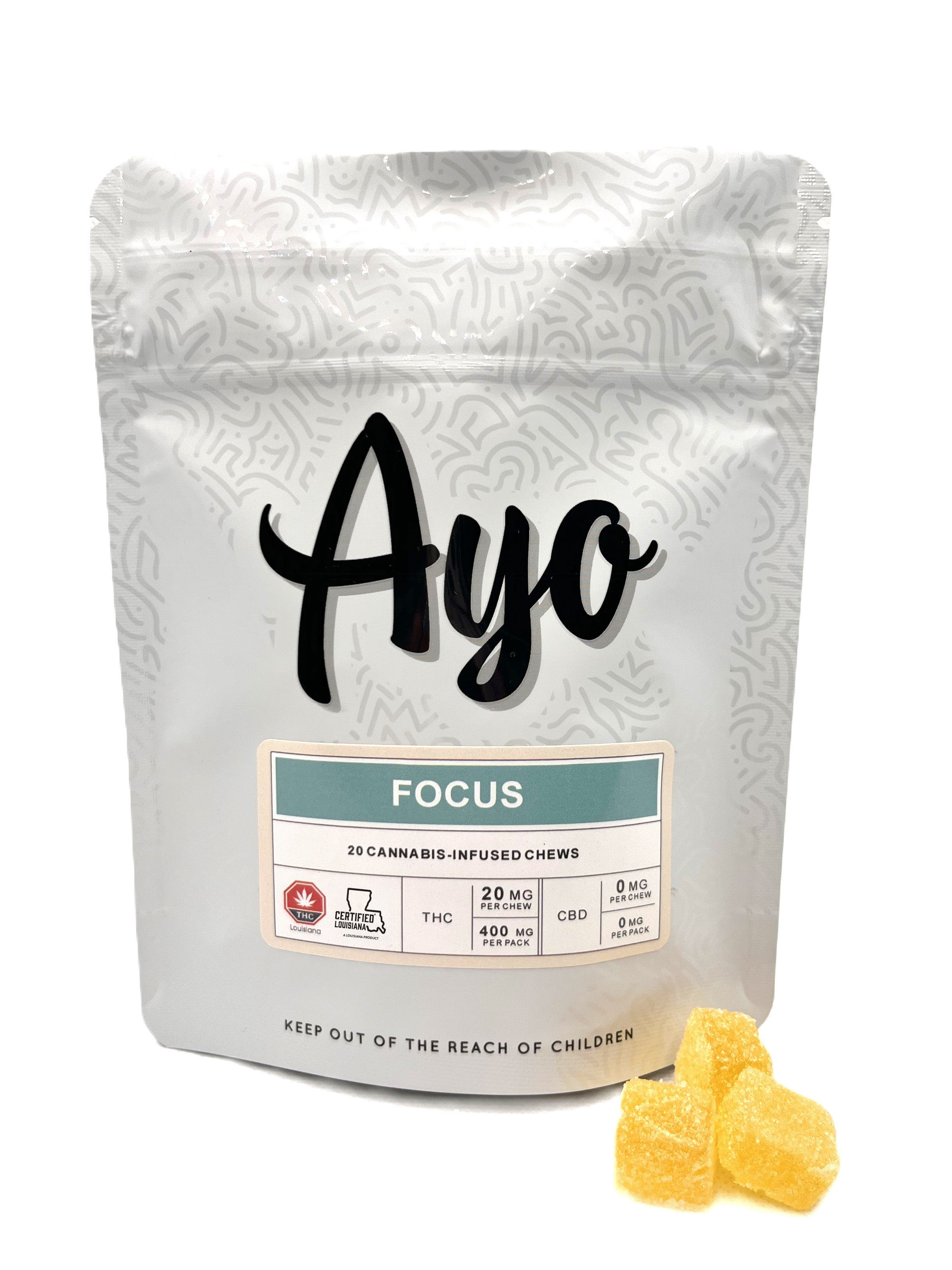 Photograph of product: Ayo: Gummies | Focus Blend | 400mg | 20pk