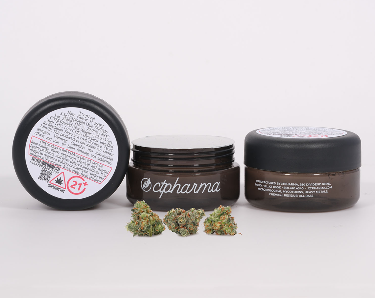 Photograph of product: HYB: Tropical Haze Flower | Whole Flower 3.5g (H) | 26082 | CTP