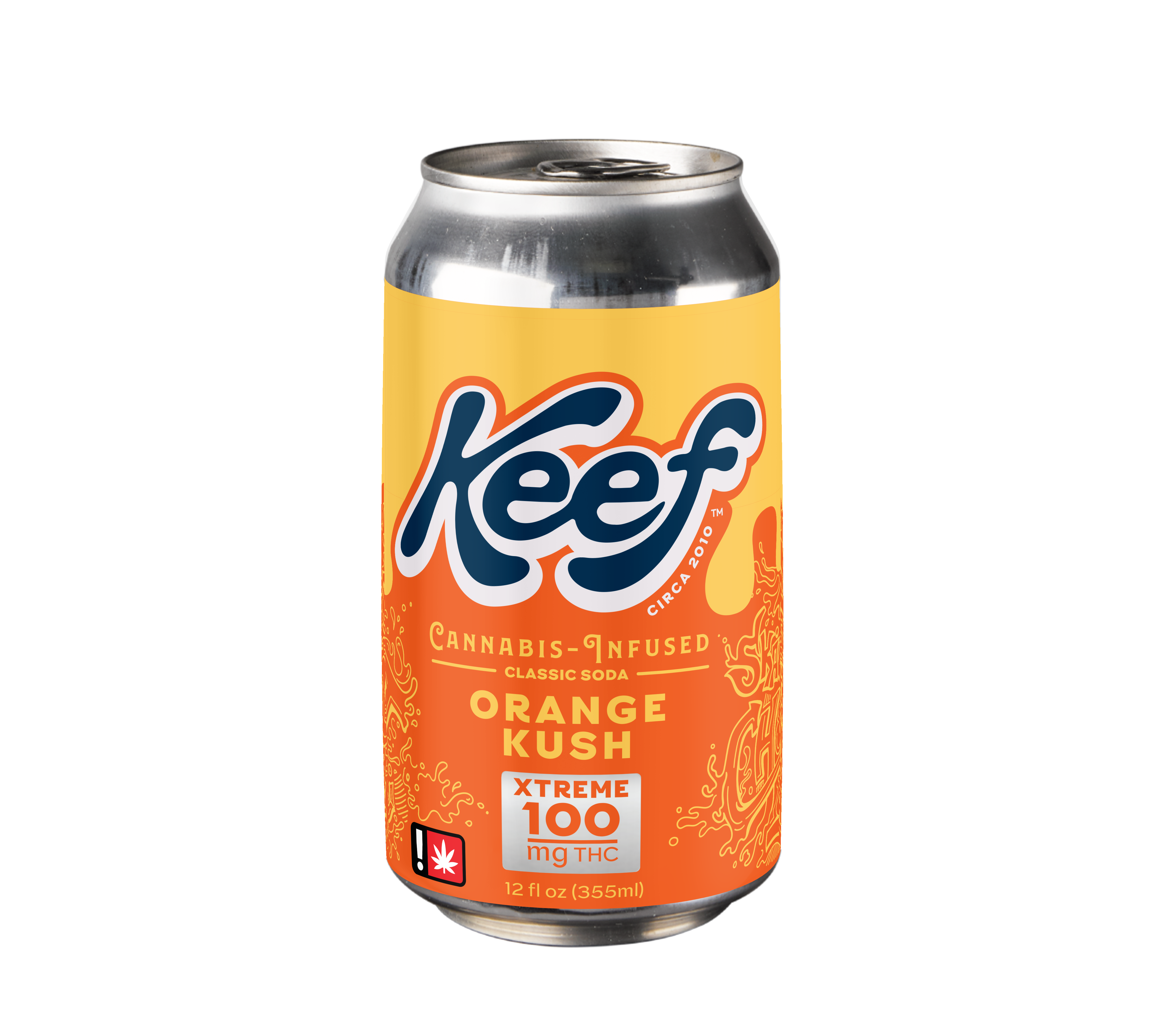Photograph of product: Keef Orange Kush Infused Soda 100mg