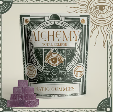 Photograph of product: Alchemy - Gummies - Sleep Potion Black Raspberry 5:1 CBN:TH-oui - 20ct (100mg)