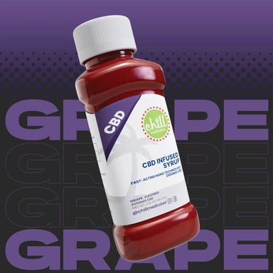 Photograph of product: Chill Medicated - CBD Infused Syrup - (2500mg) - **GRAPE**