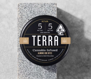 Photograph of product: 100MG TERRA BITES CHOCOLATE COVERED ALMONDS