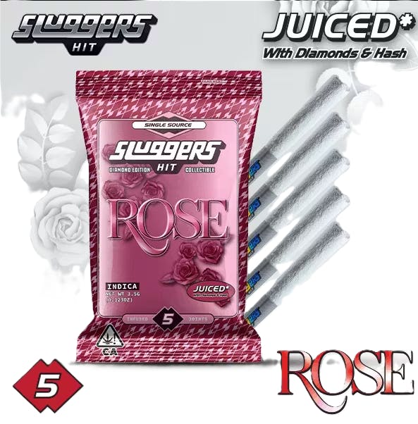 Photograph of product: P- Rose | 5pk Diamond-Infused Prerolls - 