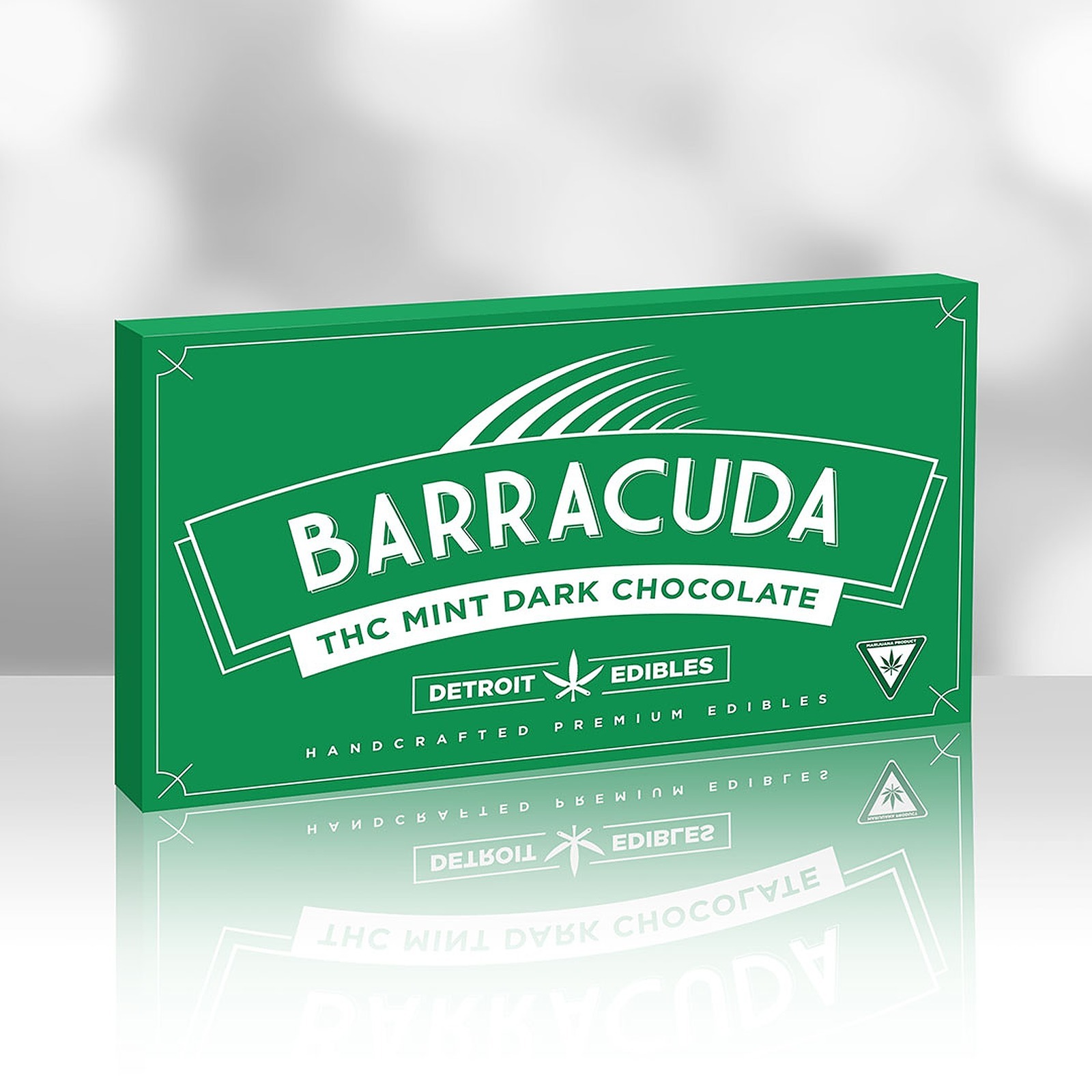Photograph of product: Detroit Edibles Barracuda Bar Dark Mint Chocolate 200mg