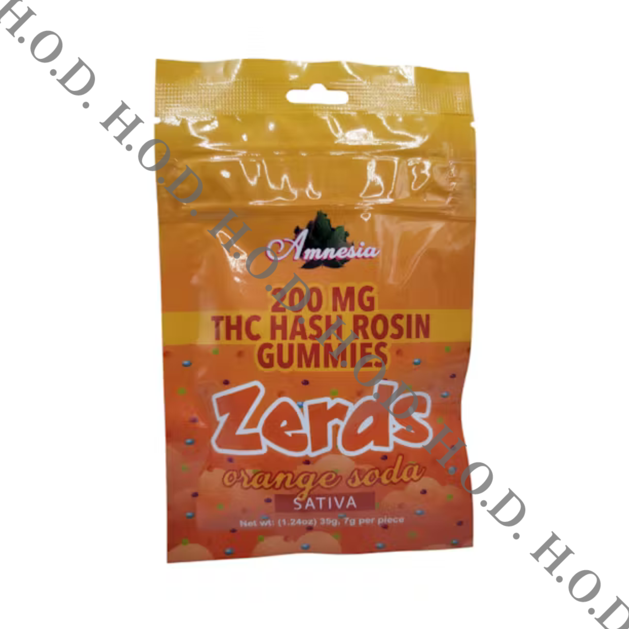 Photograph of product: Amnesia Orange Soda au chocolat Rosin Gummies 200mg