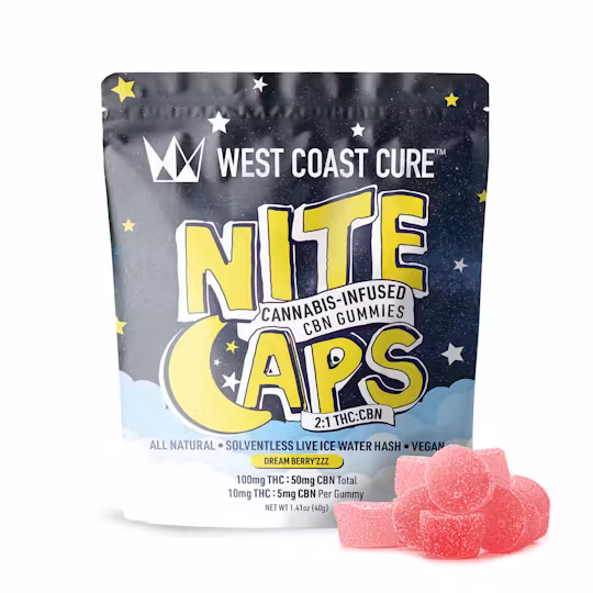 Photograph of product: Dream Berry'zzz 2:1 Thc:Cbn (10pk/100mg) Gummies [I]