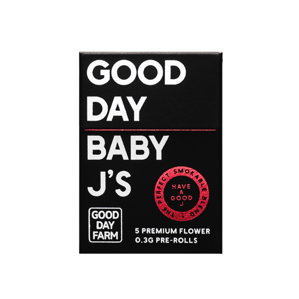 Photograph of product: GDF: Pre-Roll Pack | Apple Banana Bread | Baby J's | 0.3g ea | 5pk