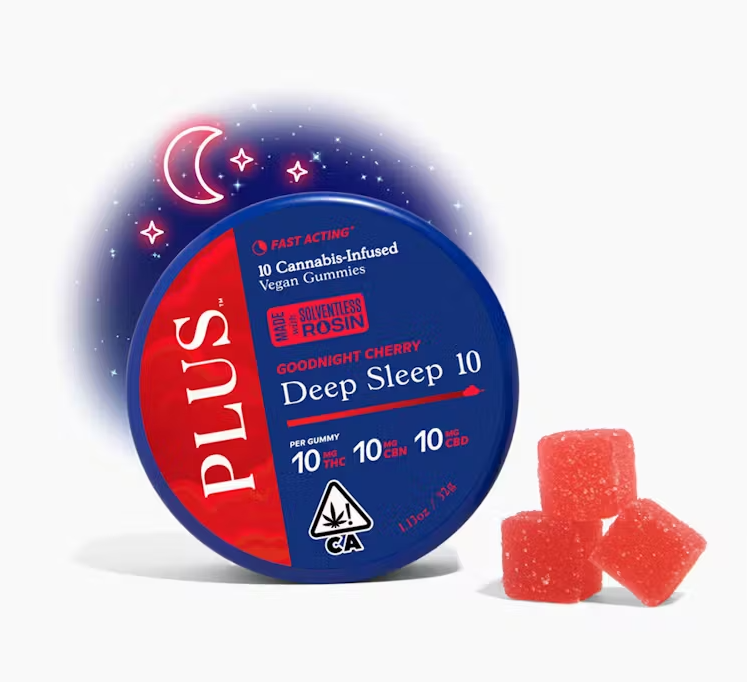 Photograph of product: Goodnight Cherry 1:1:1 TH-oui:CBD:CBN Sleep GUMMIES - PLUS