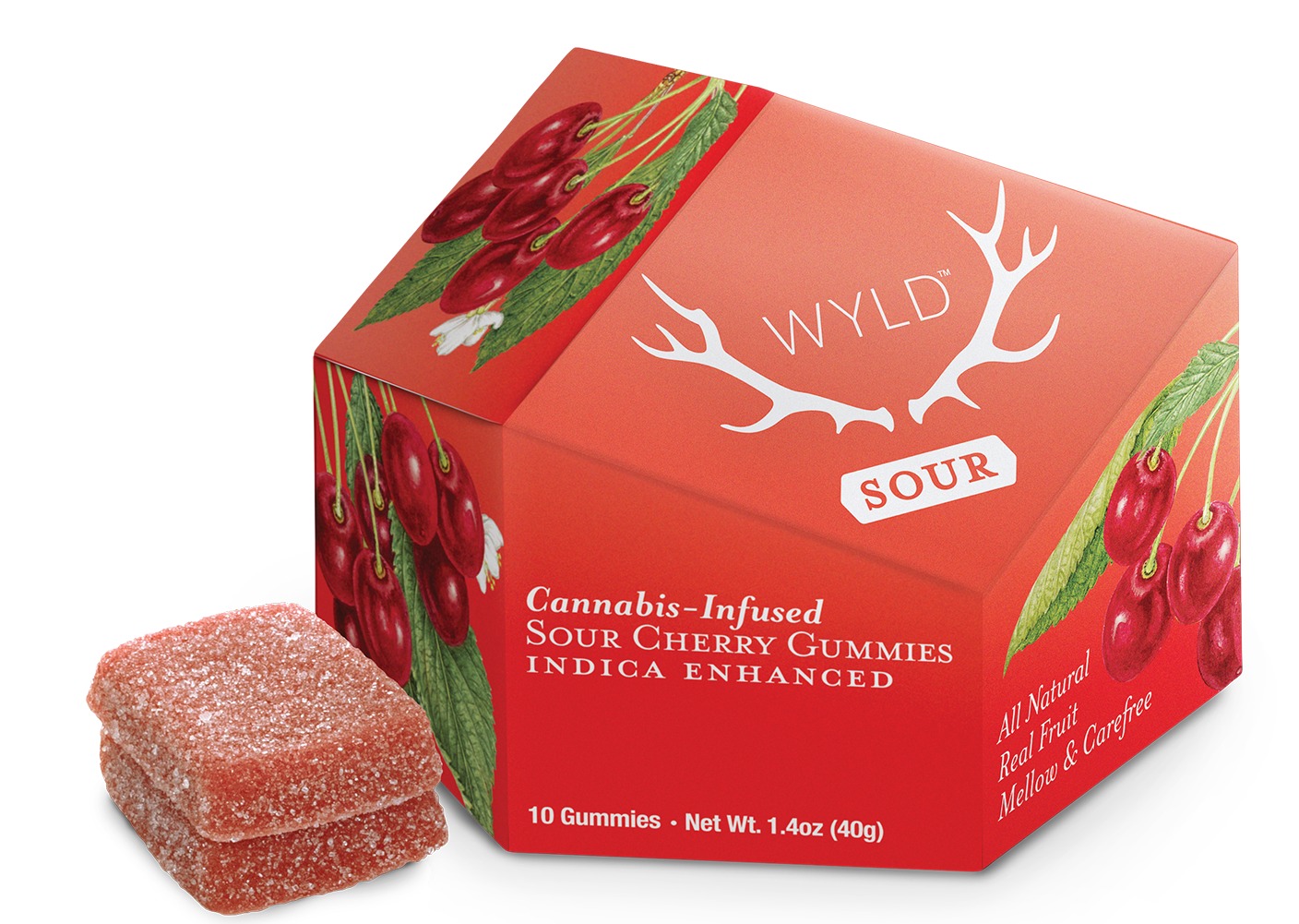 Photograph of product: WYLD - EDIBLE (GUMMIES) - 100MG - Oui'd - SOUR CHERRY