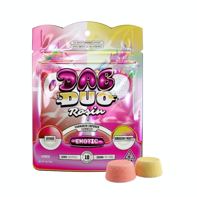 Photograph of product: ABX Dab Duos Rosin Tropical Gummies Pack - 