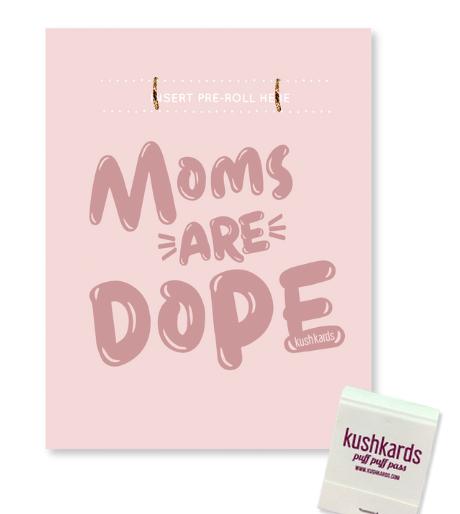 Photograph of product: KushKards | Dope Mom Oui'd Pre-Roll Card | Greeting Cards