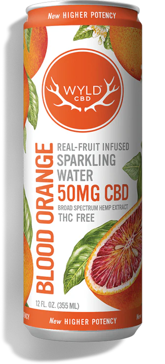 Photograph of product: Blood Orange  - Wyld - 50mg CBD Sparkling Water