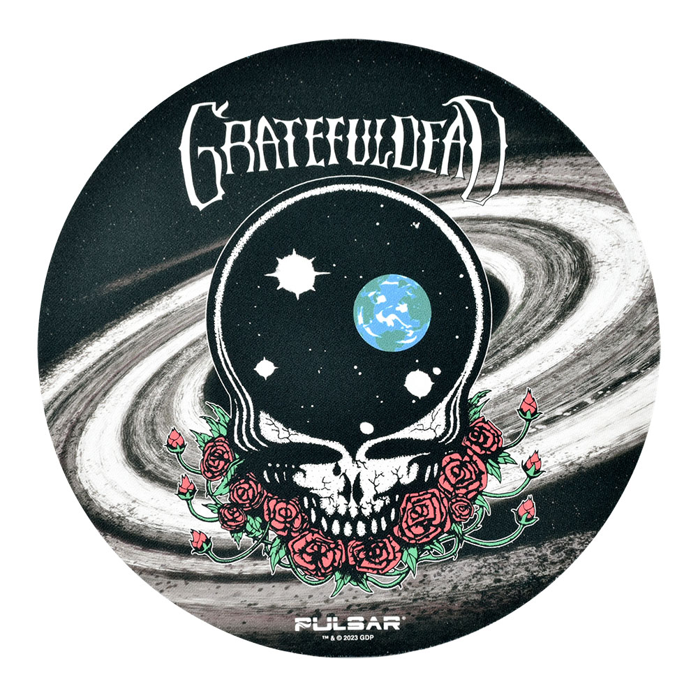 Photograph of product: Grateful Dead x Pulsar DabPadz Fabric Top Dab Mat - Space Your Face / 8"