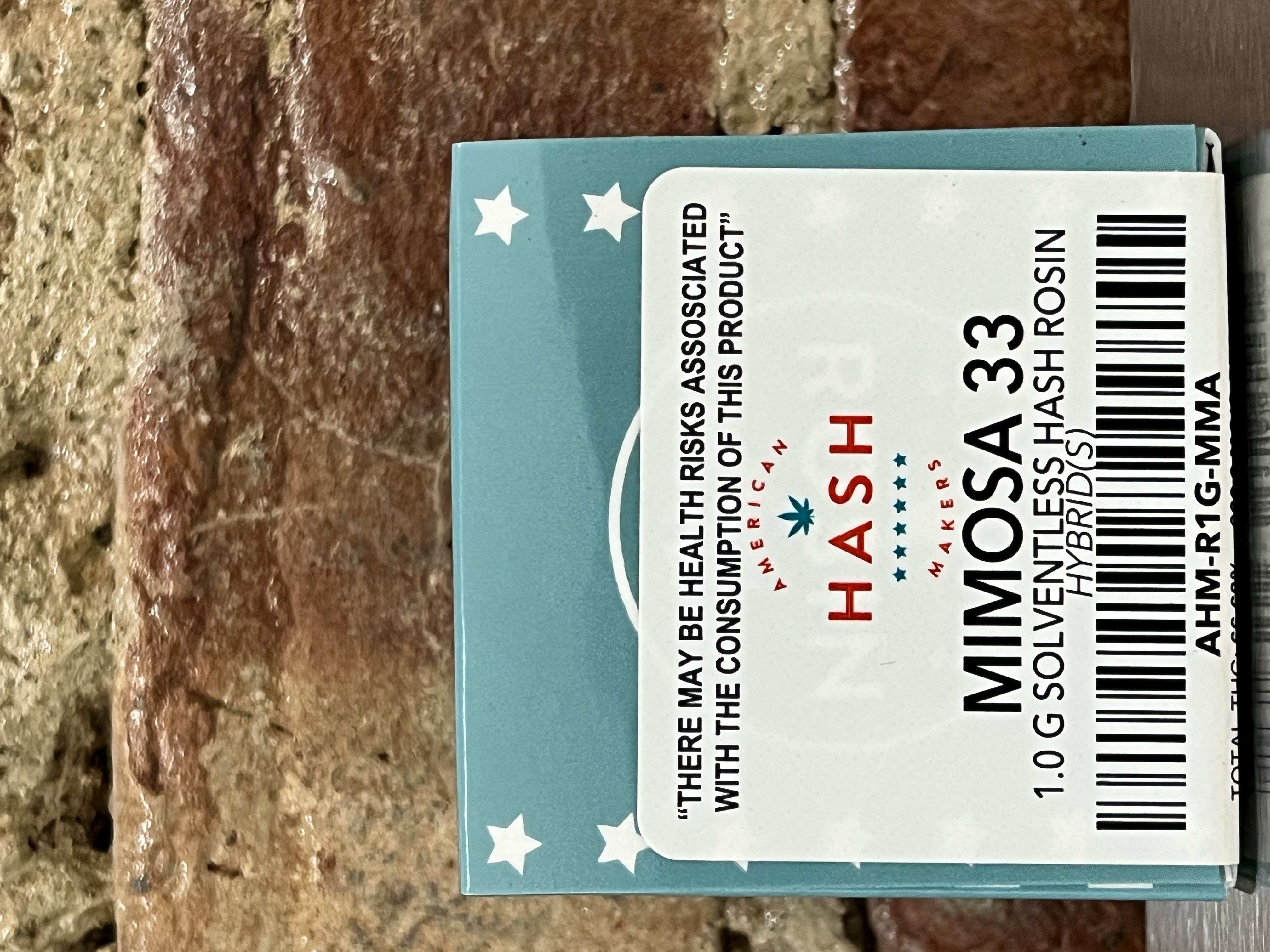 Photograph of product: AMERICAN au chocolat MAKEERS - CONCENTRATE - MIMOSA 33 ROSIN - 1G