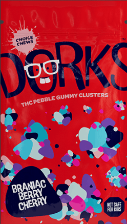 Photograph of product: Dorks - Brainiac Berry Cherry | 100MG Edibles (TAX INCLUDED)