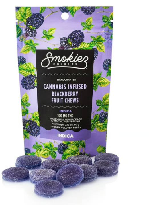Photograph of product: Smokiez | Blackberry | Fruit Chew | 100mg