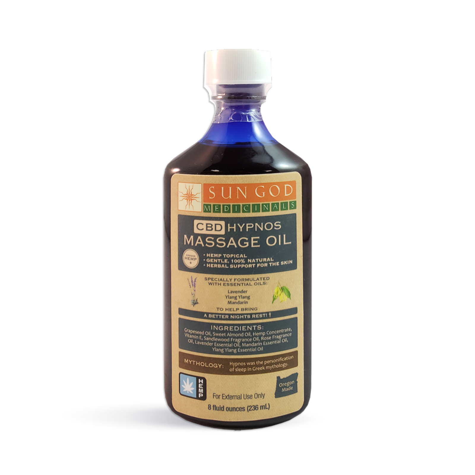 Photograph of product: Hypnos Sleep CBD Massage Oil | 8oz
