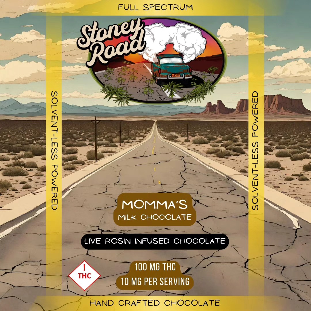 Photograph of product: Stoney Road - Milk - 100mg Live Rosin Chocolate