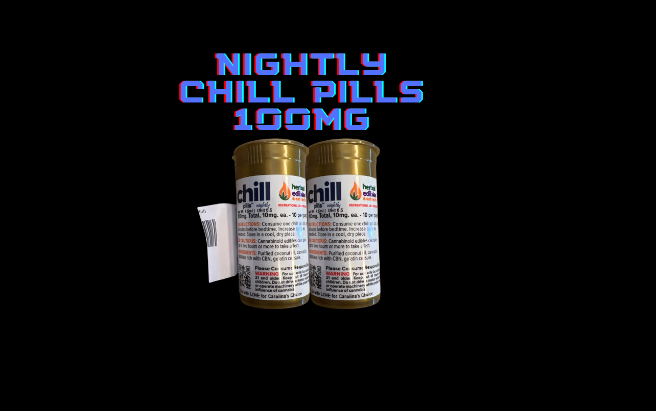 Photograph of product: HE: CBN/TH-oui Chill Pills: 100mg