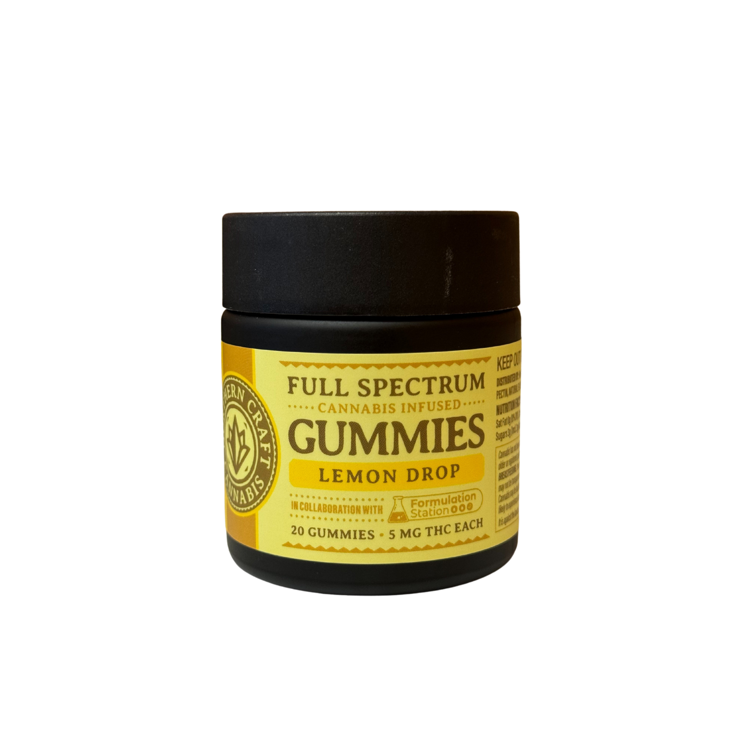 Photograph of product: Full Spectrum Gummies - Lemon Drop | 100mg | Northern Craft Oui'd