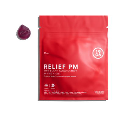Photograph of product: 1906 - RELIEF PM for Pain (1 gummy per pouch)