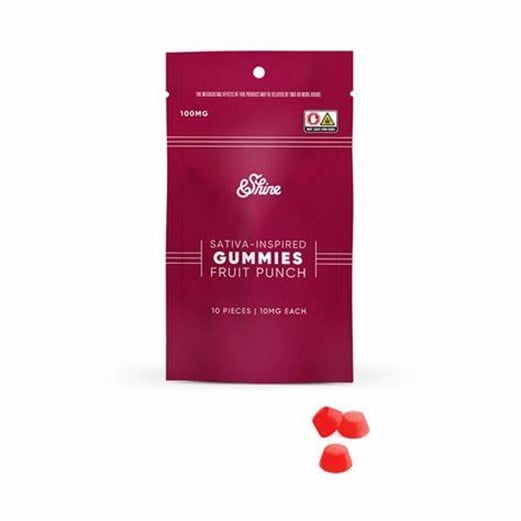 Photograph of product: &Shine Fruit Punch Bites 10pk/100mg