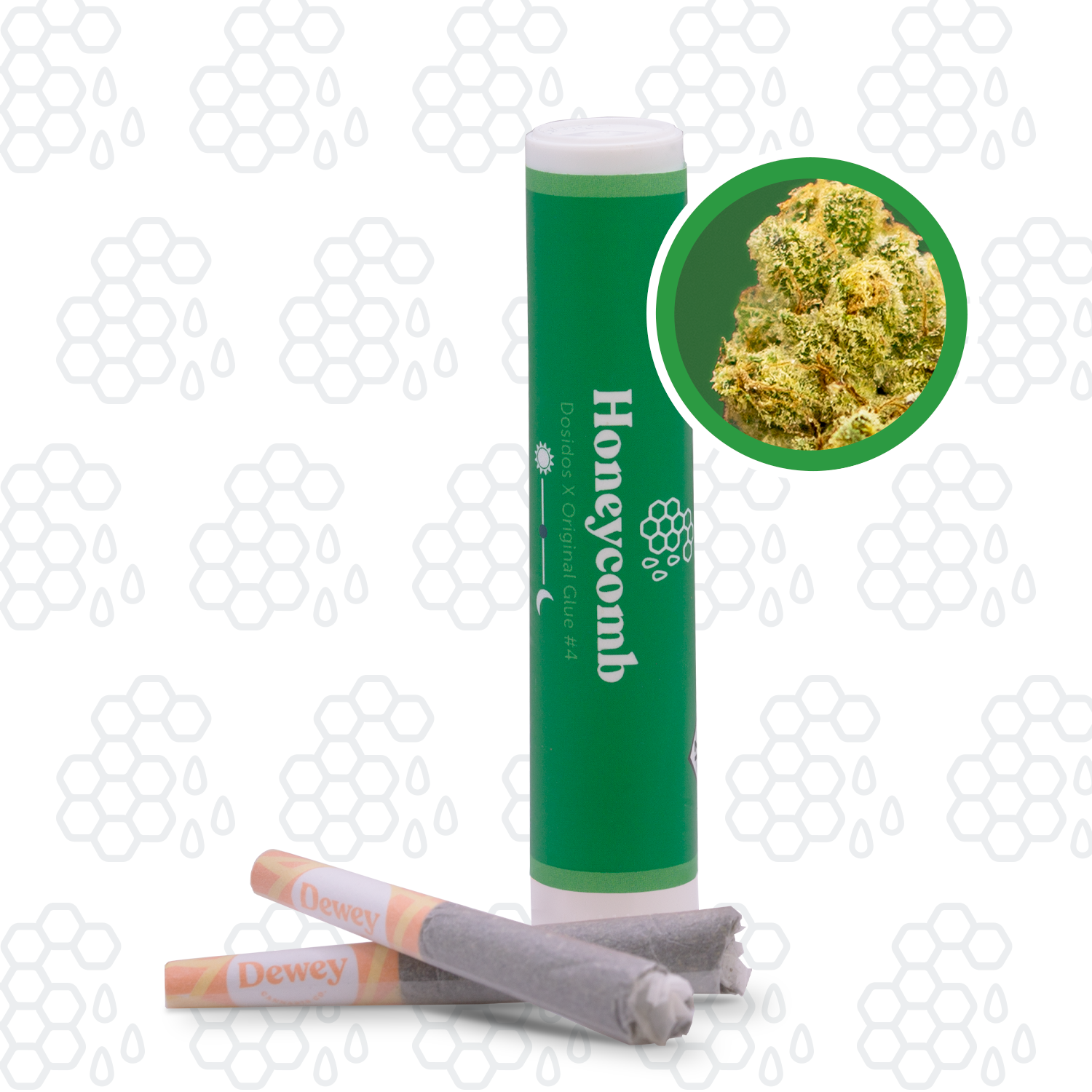 Photograph of product: 2pck Prerolls- Double Dewbies -  Honeycomb [2 x 0.5g]