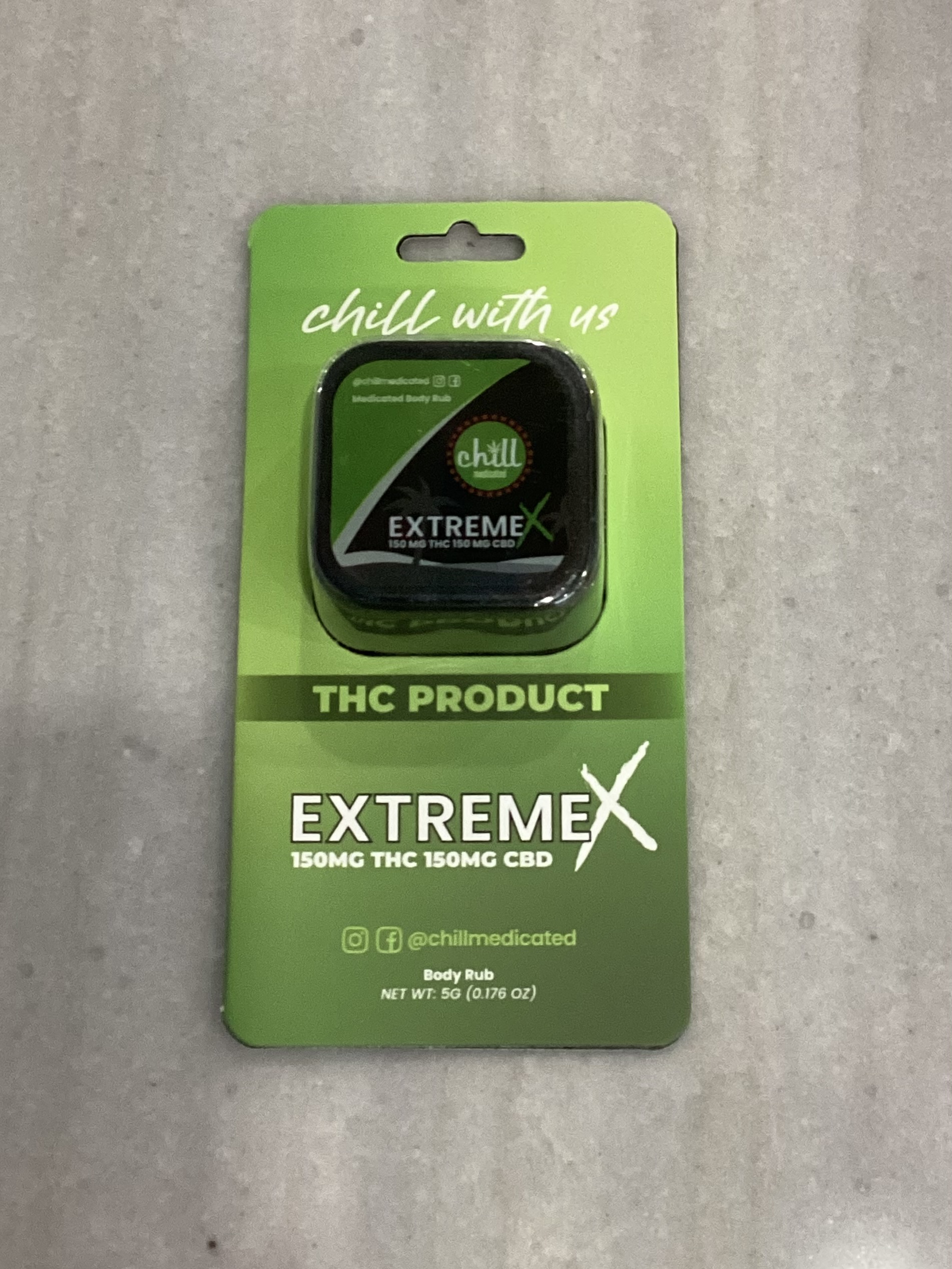 Photograph of product: CHILL EXTREME X ON THE GO | TOPICALS | 150MG TH-oui 150MG CBD