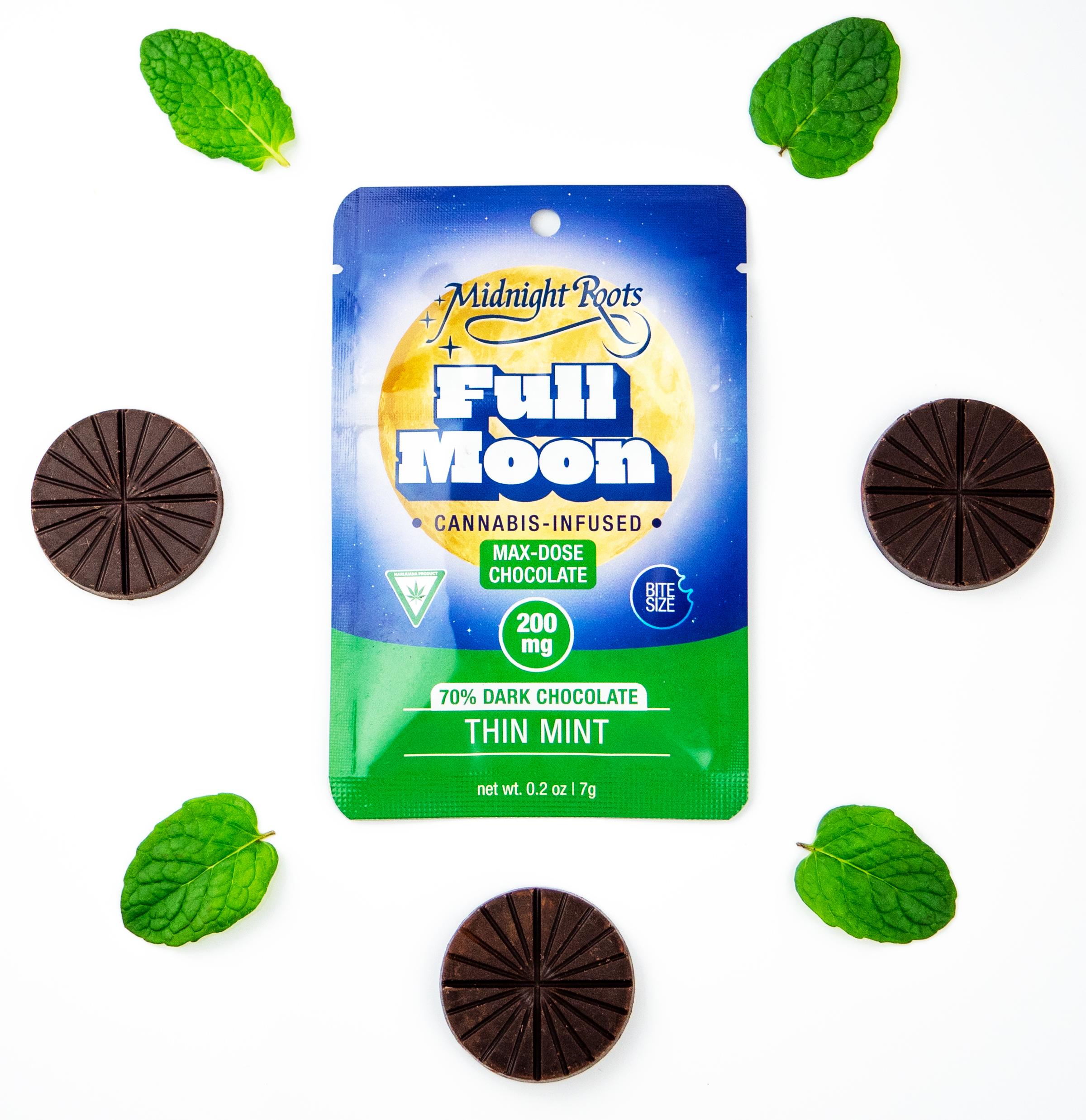 Photograph of product: Thin Mint Dark Chocolate (Full Moon) | 200MG Chocolate