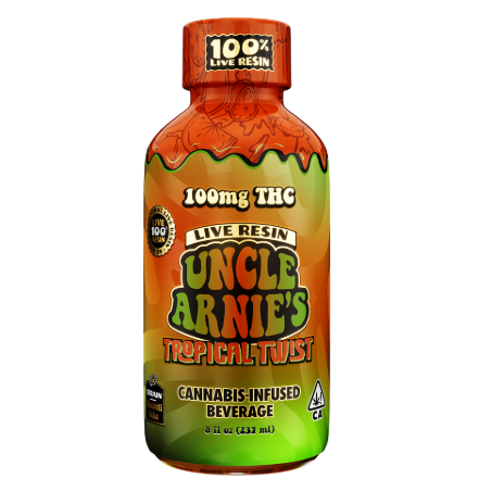 Photograph of product: UNCLE ARNIES - TROPICAL TWIST LIVE ROSIN DRINK (100MG) (I)