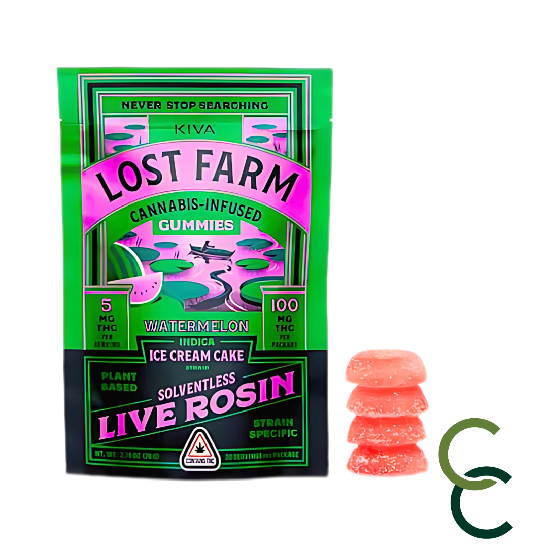 Photograph of product: Ice Cream Cake x Watermelon Live Rosin Gummies - Oui'd