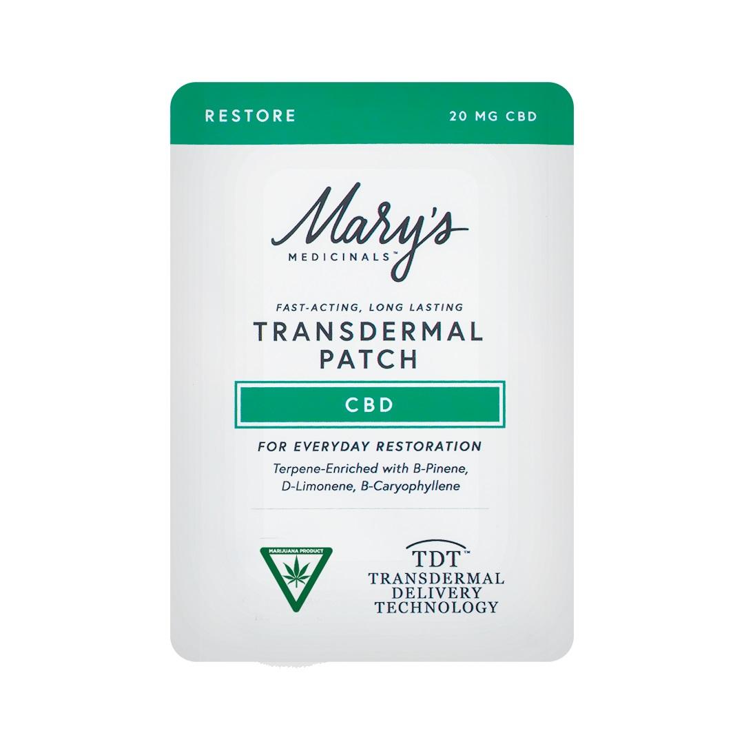 Photograph of product: Topical - Mary's - Transdermal Patch - CBD - (Restore) - 20mg CBD