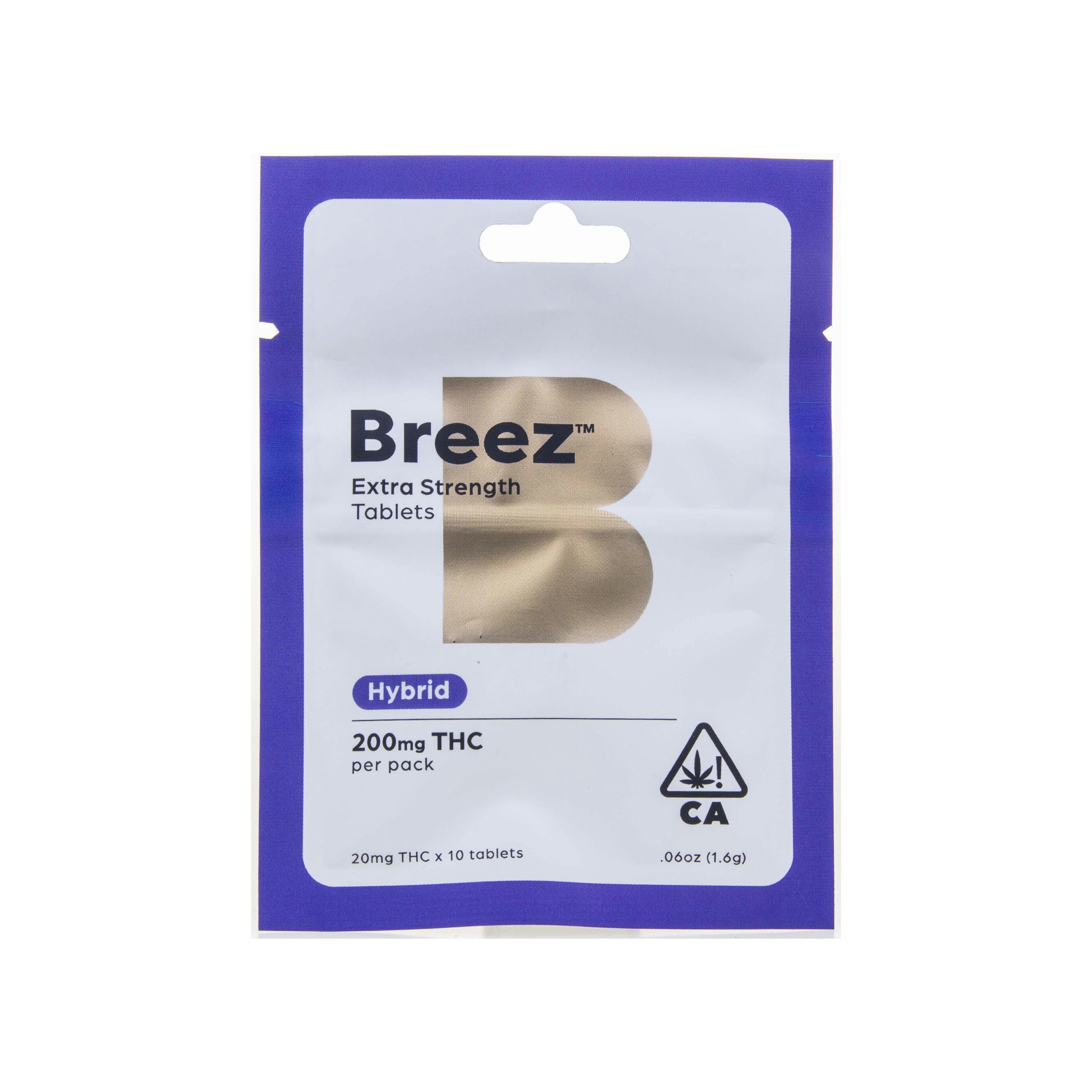 Photograph of product: Breez | Hybrid Extra Strength Tablet Travel Packs (200mg TH-oui)