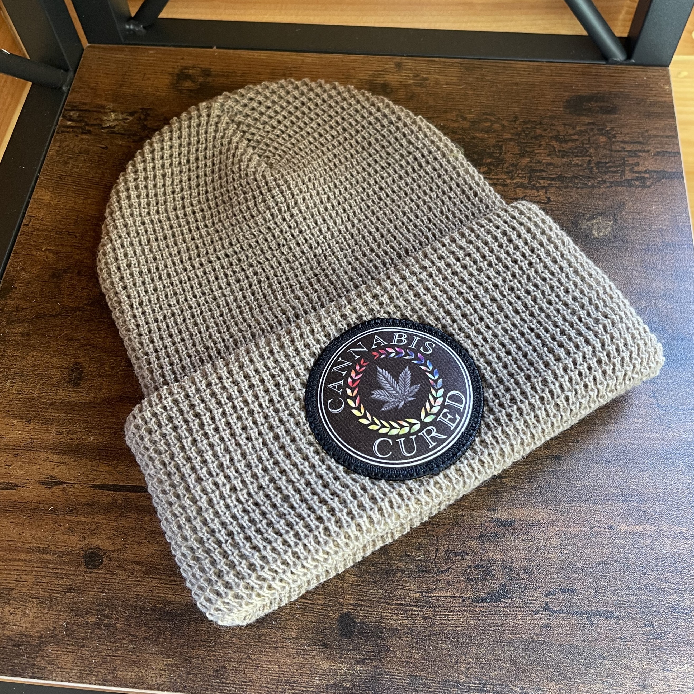Photograph of product: Oui'd Cured Patch Beanie