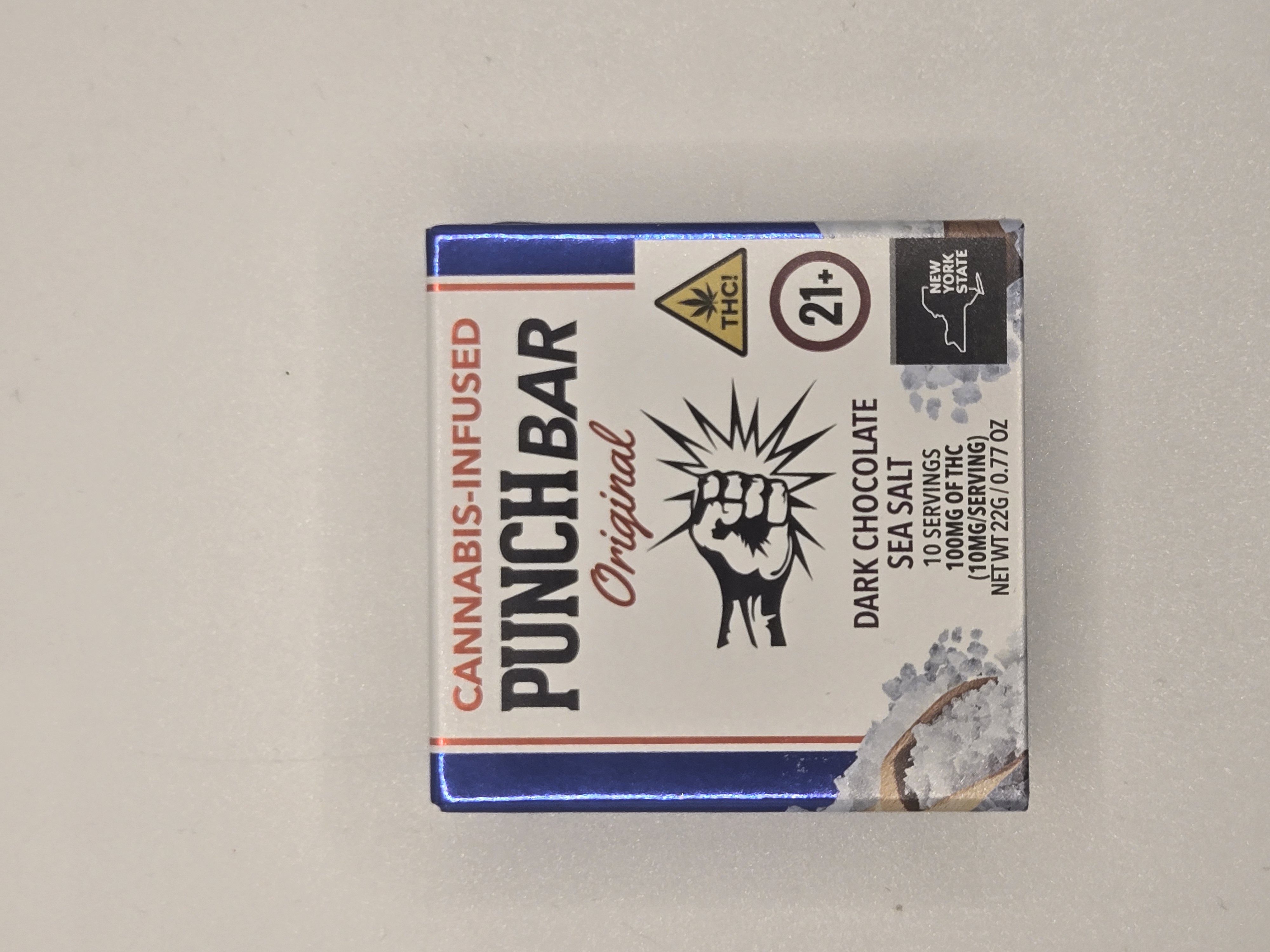 Photograph of product: Punch Bar 100mg | Original Dark Chocolate Sea Salt (H)