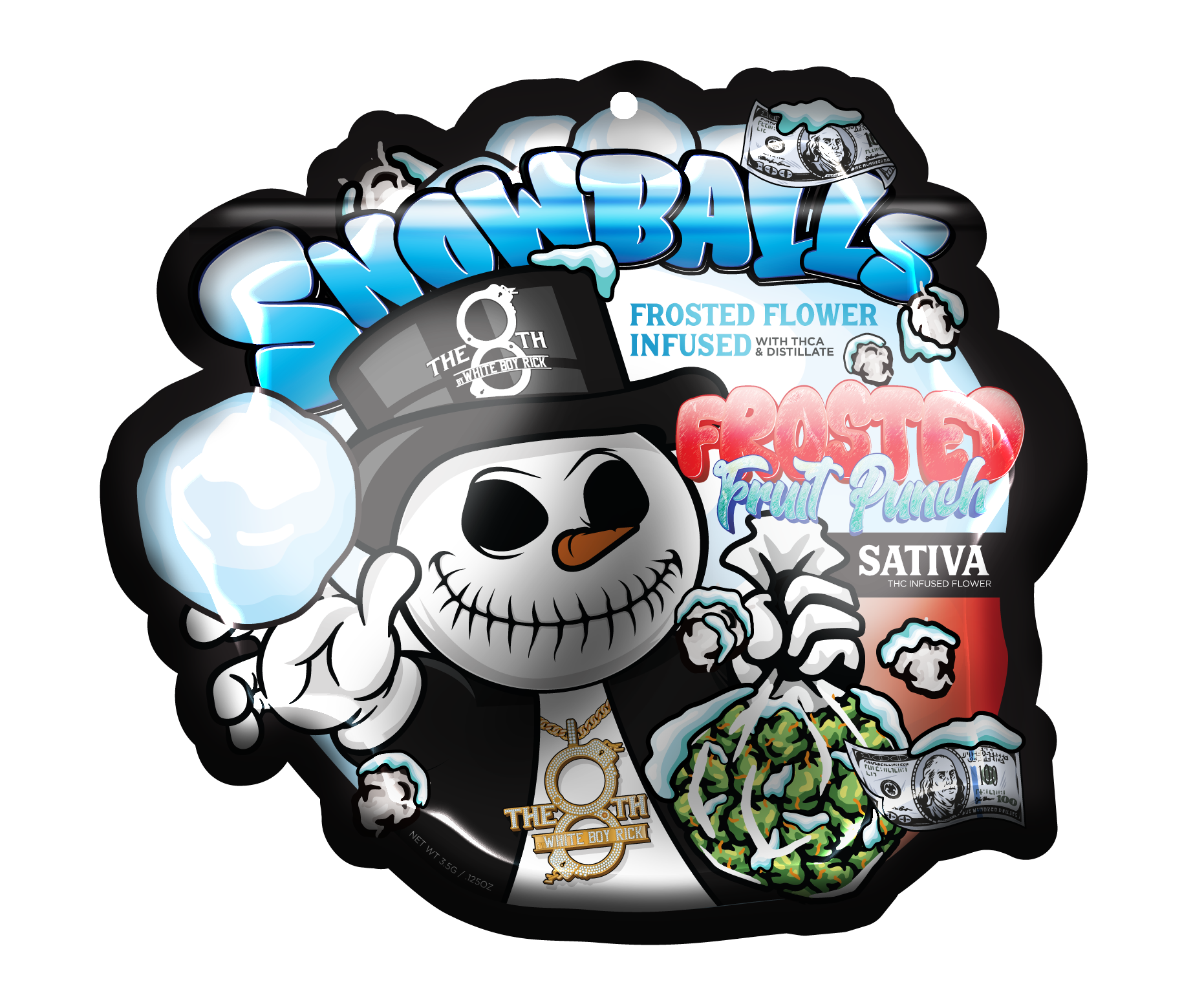 Photograph of Product: Fruit Punch Snowballs - 3.5g