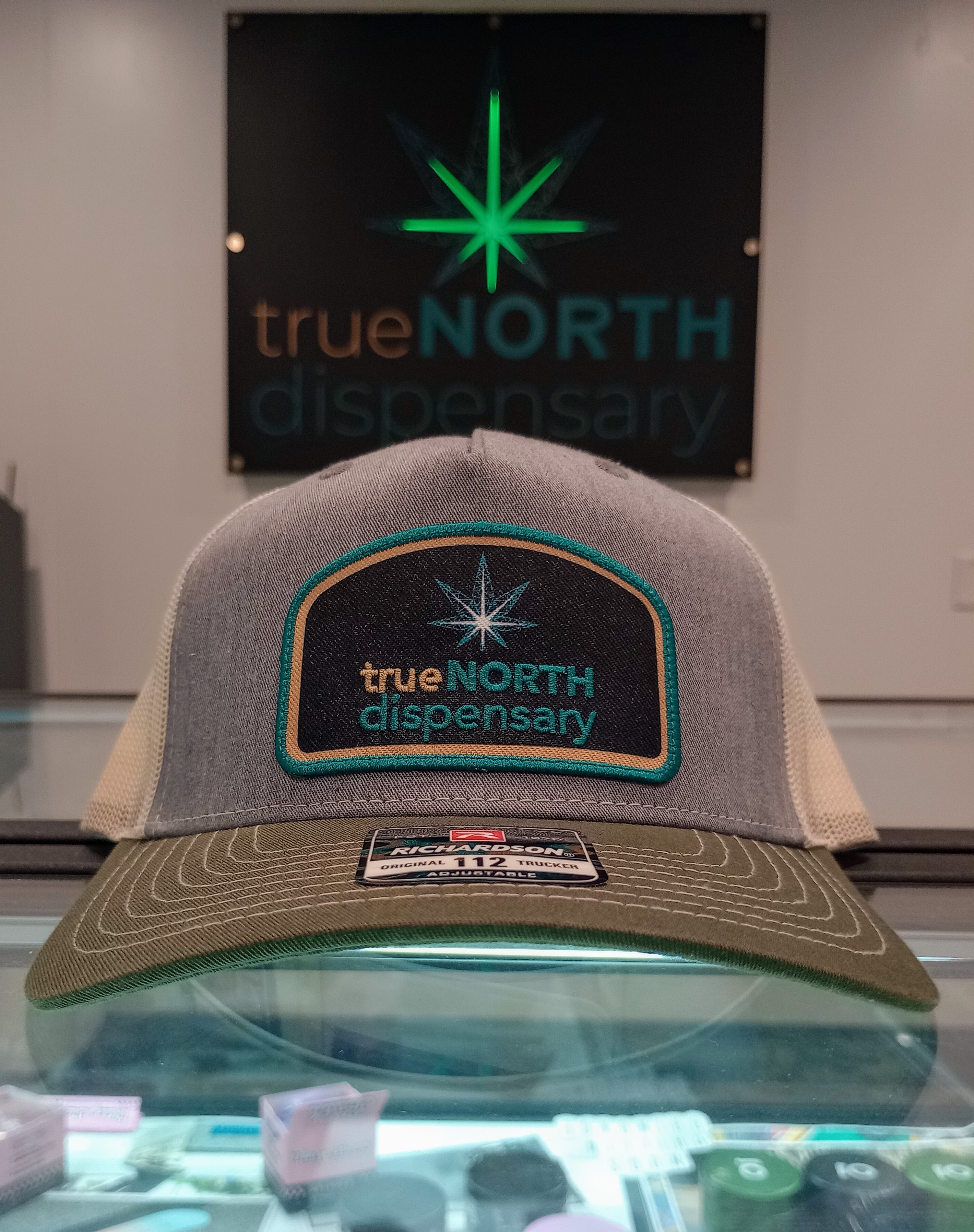 Photograph of product: Richardson Trucker Hat - Heather Grey/Birch/Olive
