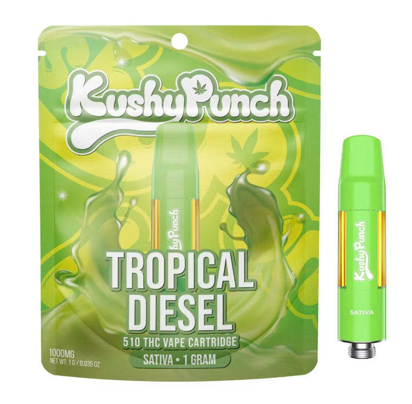 Photograph of product: KUSHY PUNCH CARTRIDGE 1G Oui'd TROPICAL DIESEL