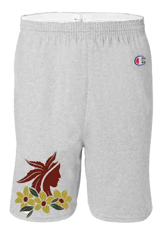 Photograph of product: Floral Logo Gym Shorts - Grey - M
